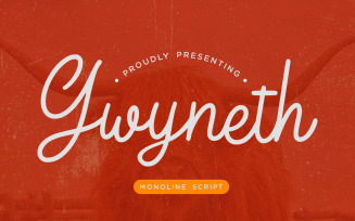 Gwyneth Monoline Cursive Font