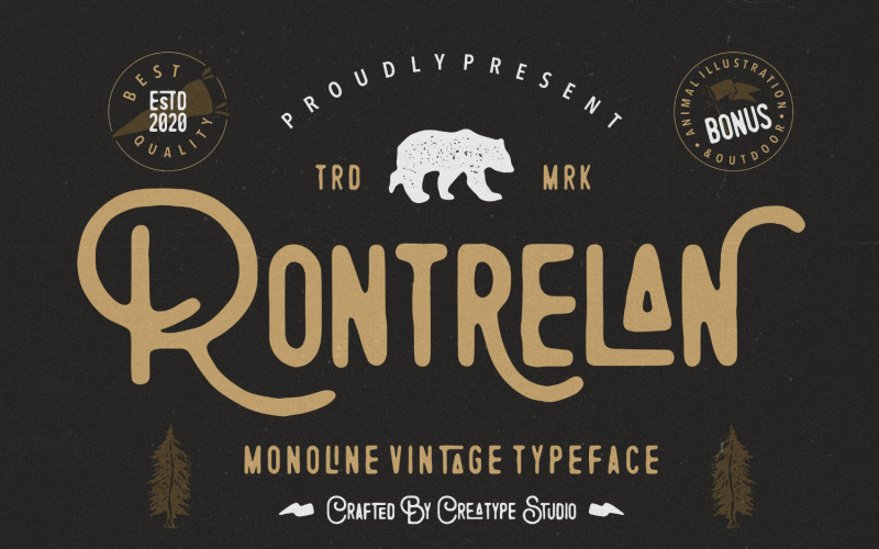 Rontrelan Monoline Vintage Font