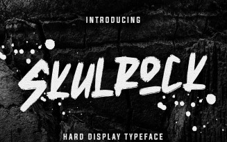 Skulrock Hard Display Typeface Font
