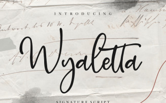 Wyaletta Signature Cursive Font