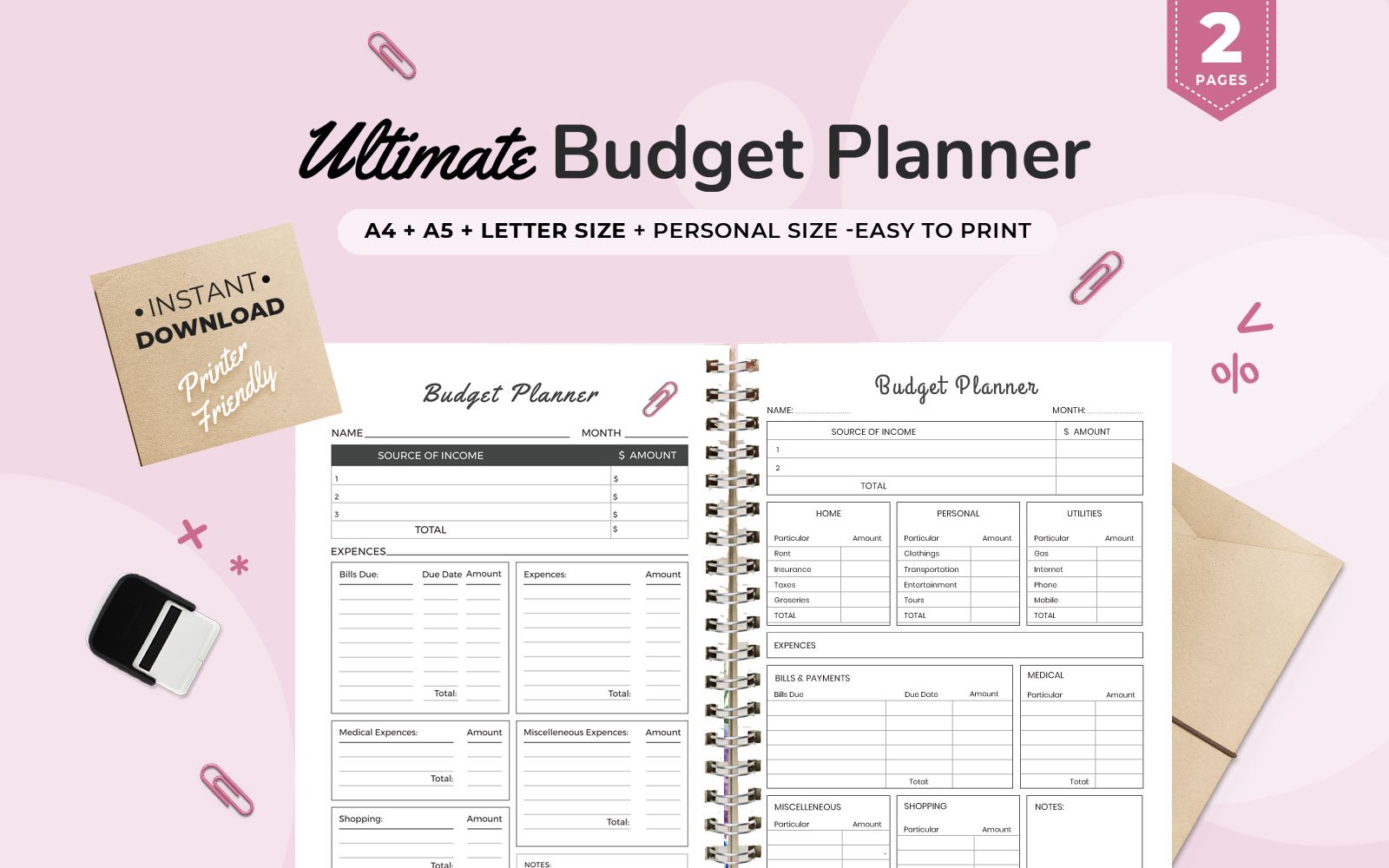 Kit Graphique #158460 Budget Planificateurs Web Design - Logo template Preview