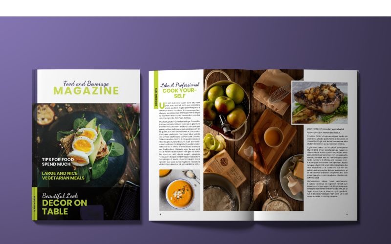 Food Beverage Magazine Template