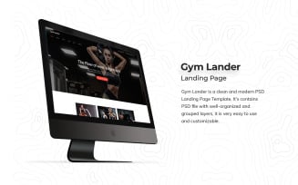 Gym Landing Page PSD Template