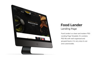 Restaurant Landing Page PSD Template