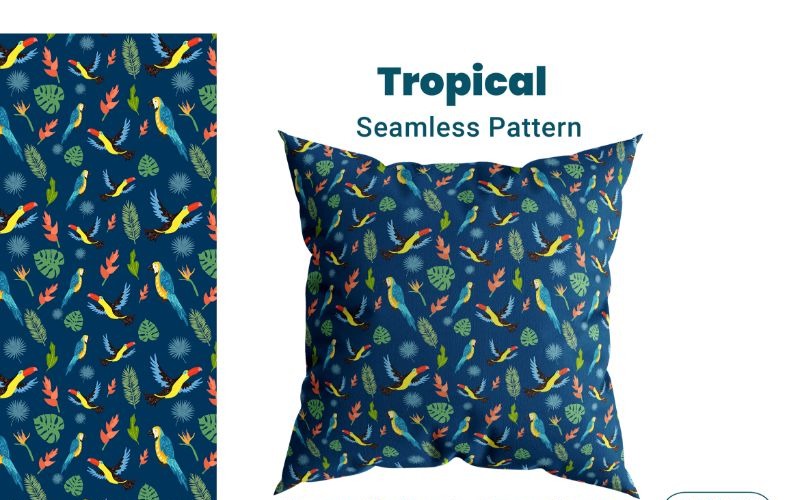 Seamless Pattern Tropical Background