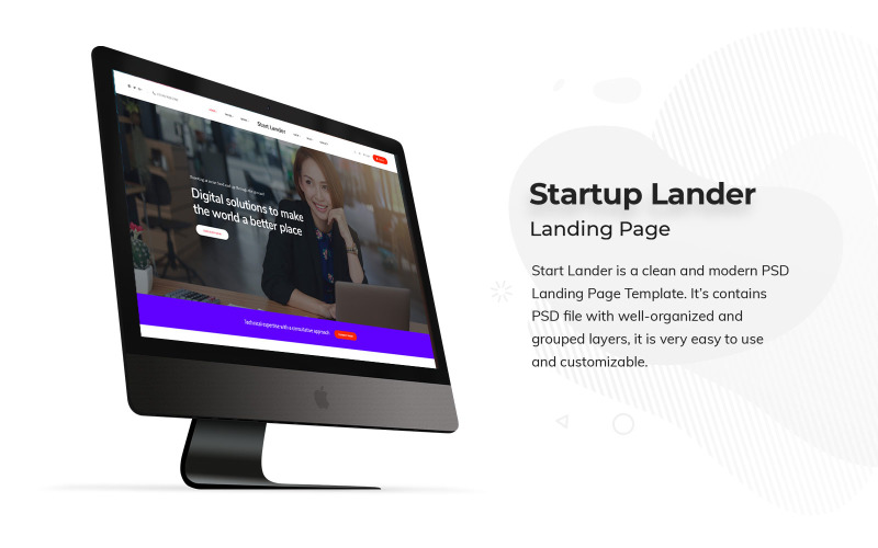 Startup Landing Page PSD Template
