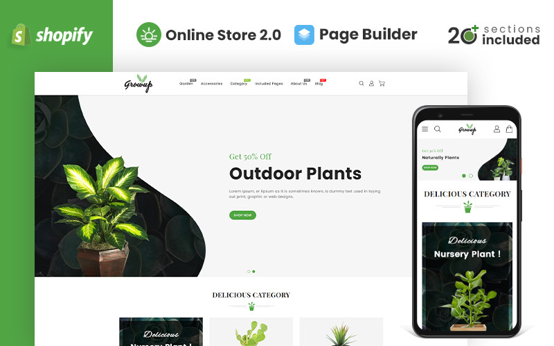 Growup - Organic Garden Store Shopify Theme