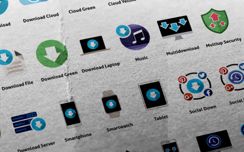 50 Download and Upload Iconset Icon Set