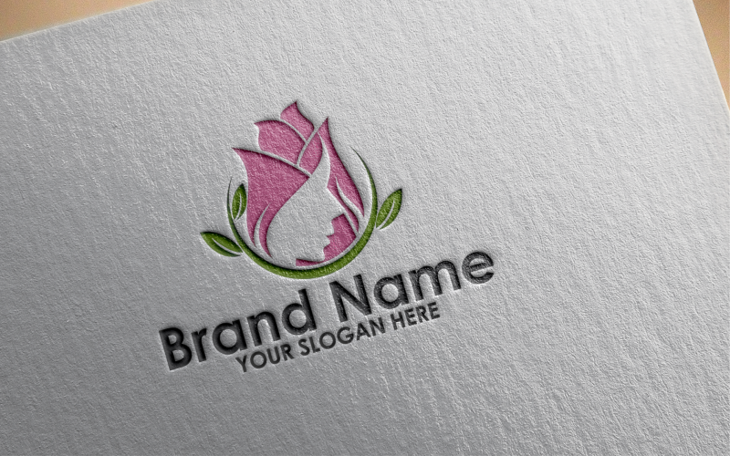Flower Woman Logo Template