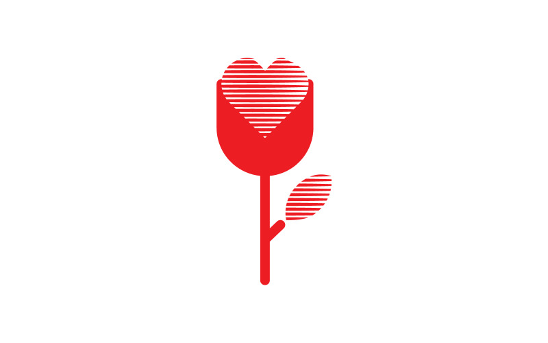 Love Flowers Logo Template