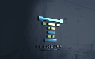 Technology Blog Letter T Logo Template