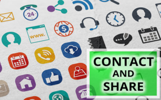 Contact and Share Icon Set
