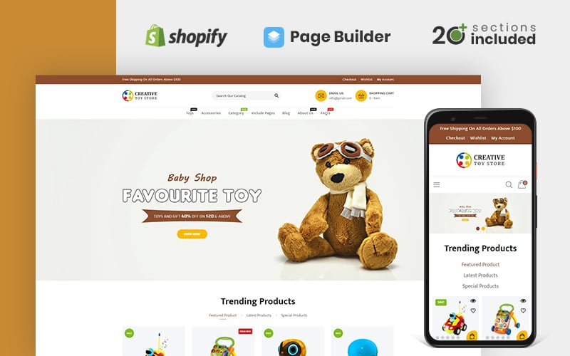 Tema Shopify "Creative Toy Store" #159026