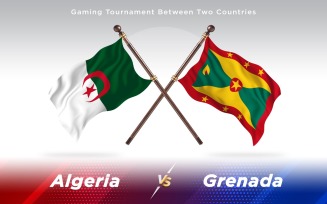 Algeria versus Grenada Two Countries Flags - Illustration