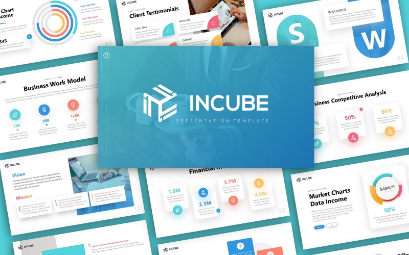 Incube Startup Presentation PowerPoint template PowerPoint Template