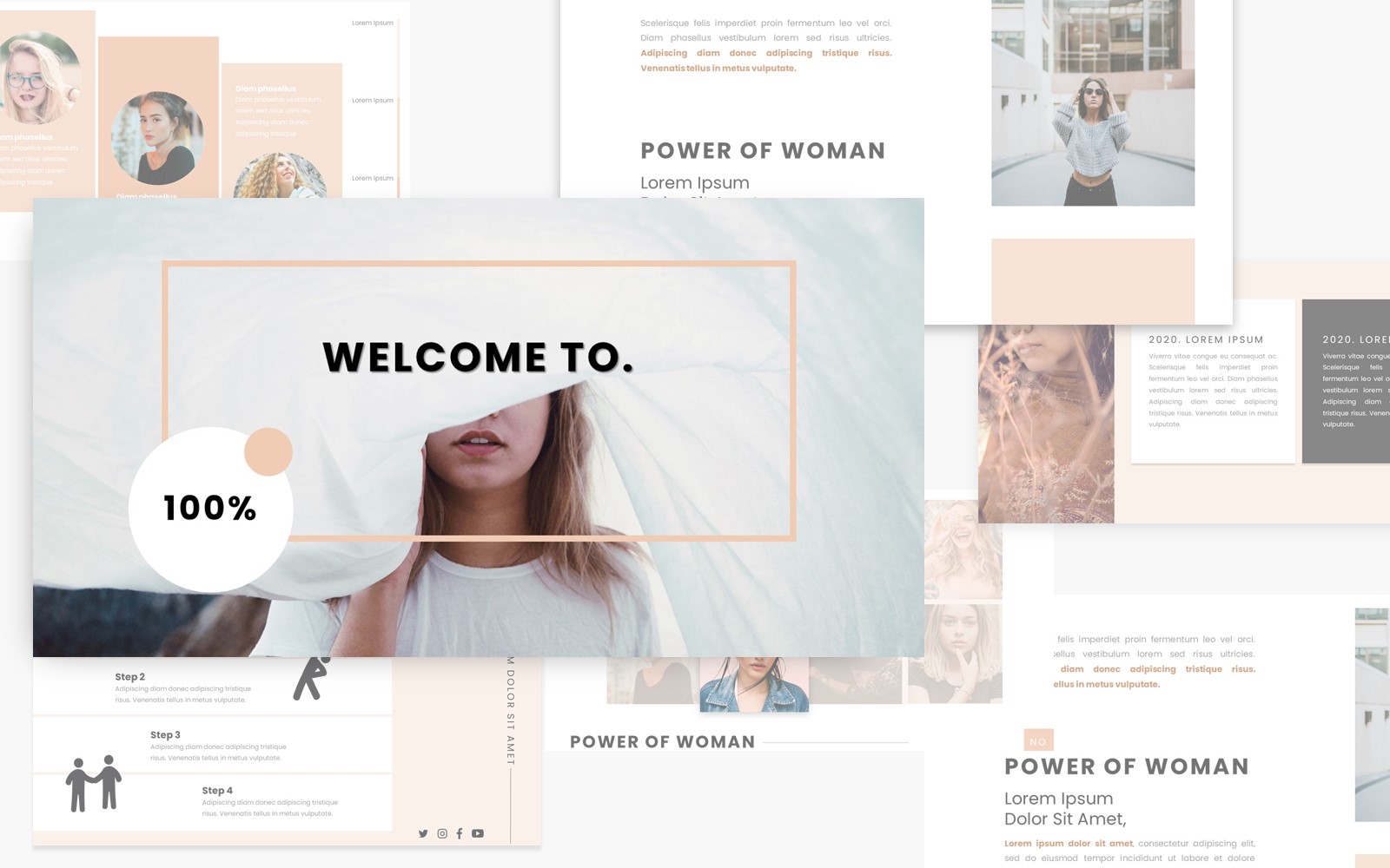 Plantilla PowerPoint "Feminime Woman" #159131