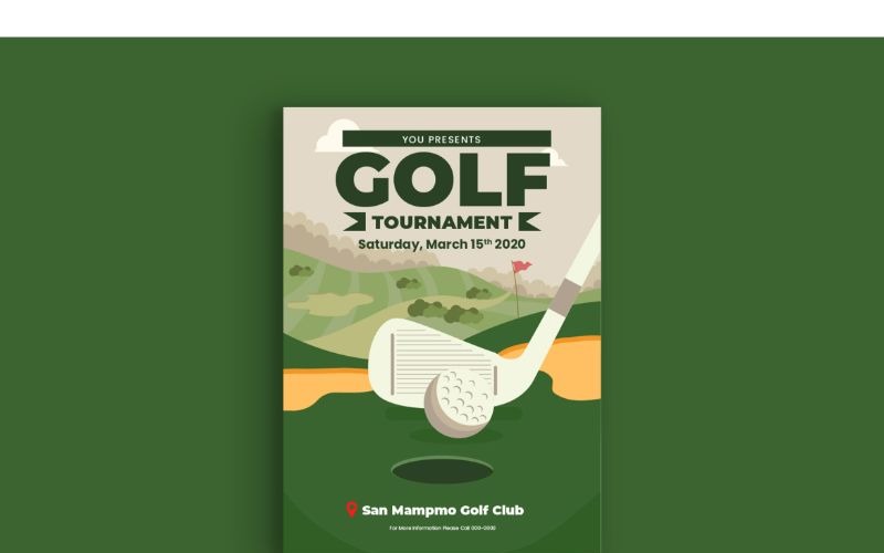 Poster Golf - Vector Image Vector Graphic
