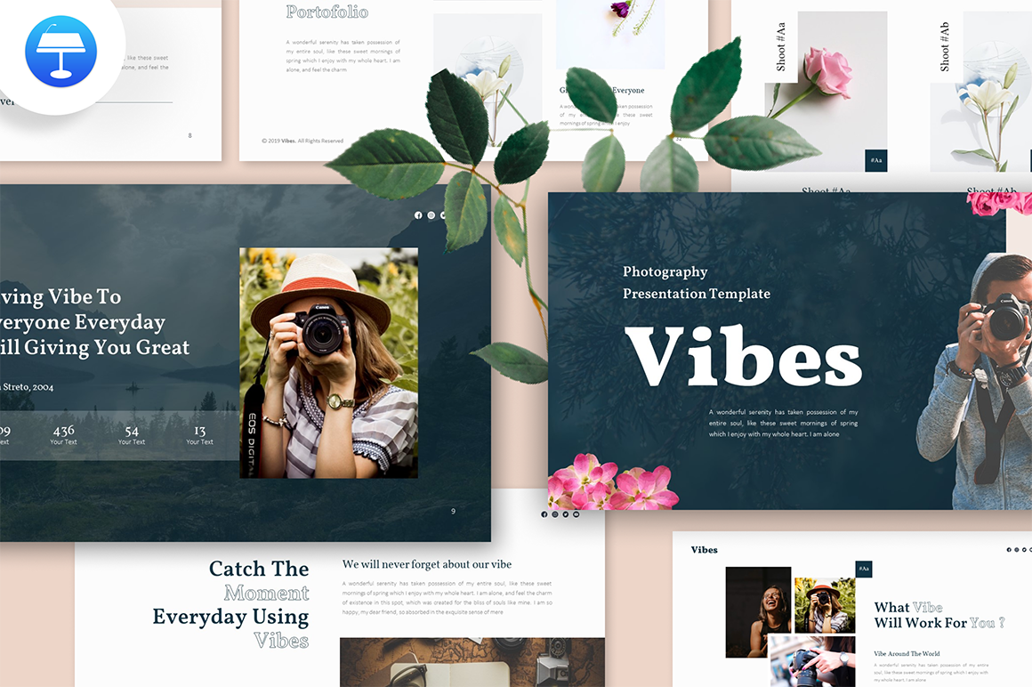 Template Keynote #159169 "Vibes Photography"