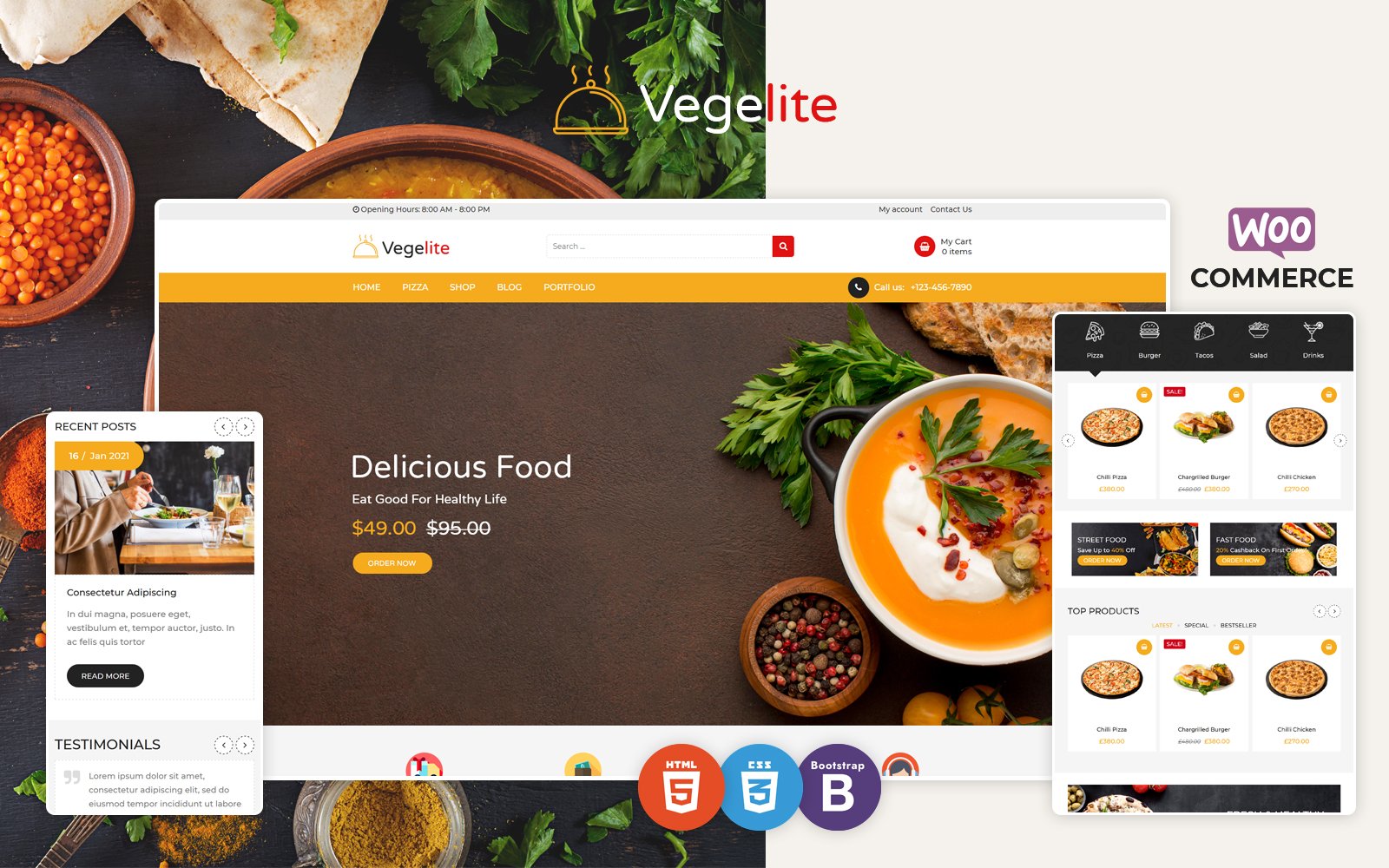 Template #159341 Vegetable Restaurant Webdesign Template - Logo template Preview