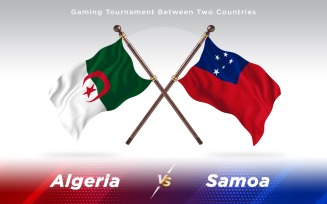 Algeria versus Samoa Two Countries Flags - Illustration