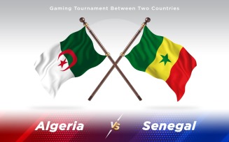 Algeria versus Senegal Two Countries Flags - Illustration