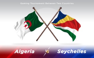 Algeria versus Seychelles Two Countries Flags - Illustration