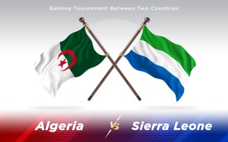 Algeria versus Sierra Leone Two Countries Flags - Illustration