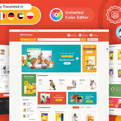 Pet Food Shop Responsive PrestaShop Theme #159346