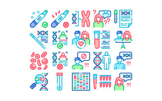 Paternity Test Dna Collection Set Vector Icon