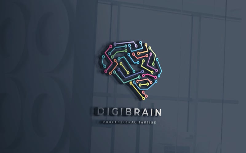 Digital Brain Pro Logo Template