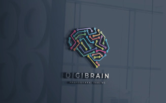 Digital Brain Pro Logo Template