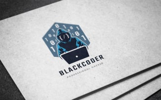 Black Coder Logo Template