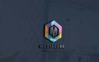 Cube Letter M Logo Template