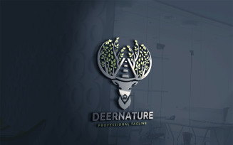 Deer Nature Logo Template
