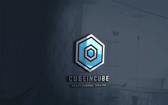 in Cube Logo Template