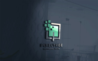Pixel Tree Logo Template