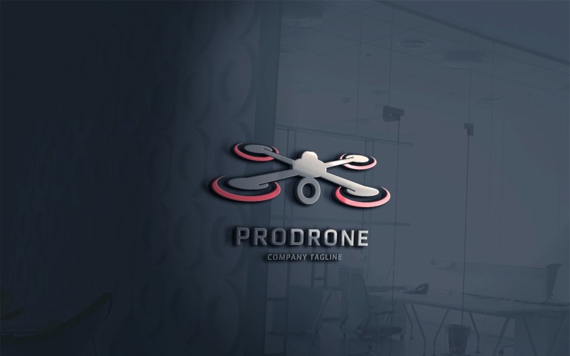 Professional Drone Logo Template Vector