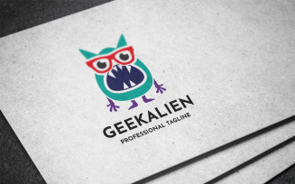 Geek Alien Logo Template