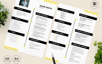 Taxi Driver CV Resume Template