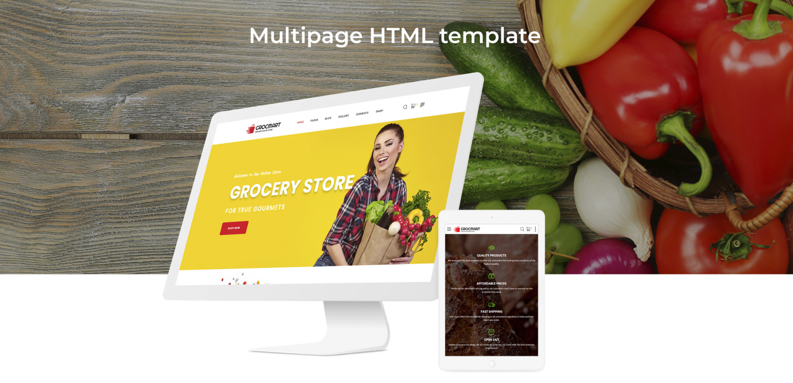 Grocmart - Grocery Store Multipage Classic HTML Website Template