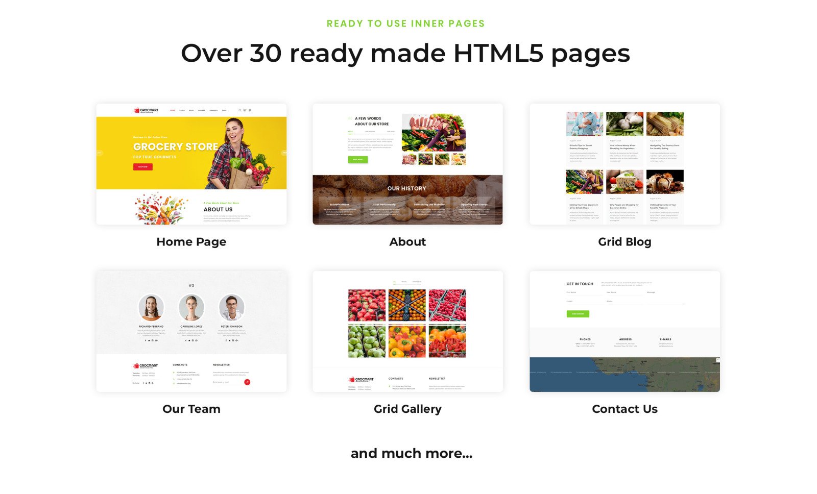 Grocmart - Grocery Store Multipage Classic HTML Website Template