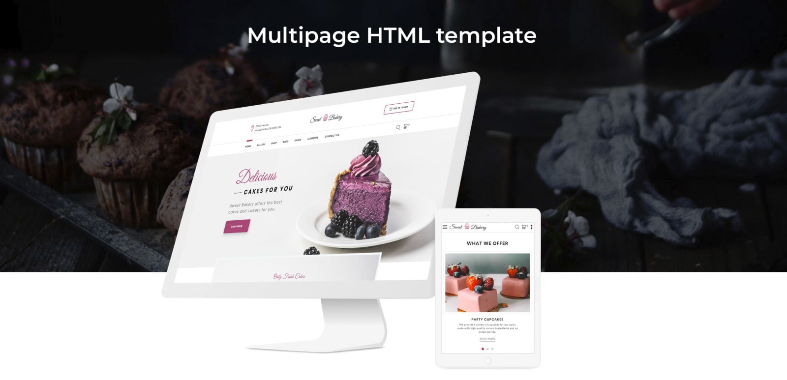 Sweet Bakery - Cake Shop Responsive Bootstrap 5 Website Template