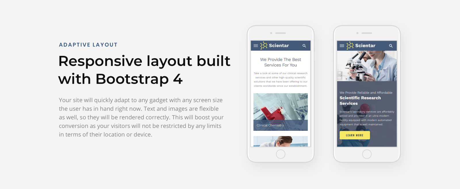 Scientar - Science Lab Multipage HTML Modern Website Template