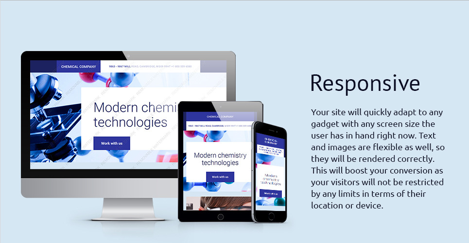 Science Lab Responsive Landing Page Template