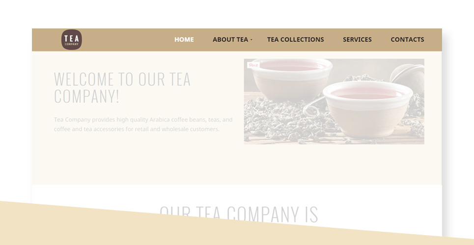 Tea Company site Template 58114 TemplateMonster