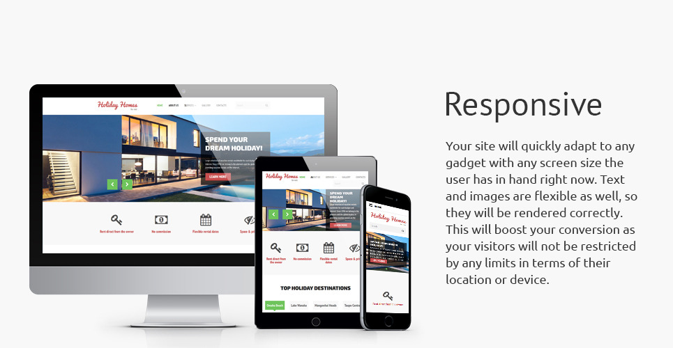 Holiday Homes for Rent site Template TemplateMonster