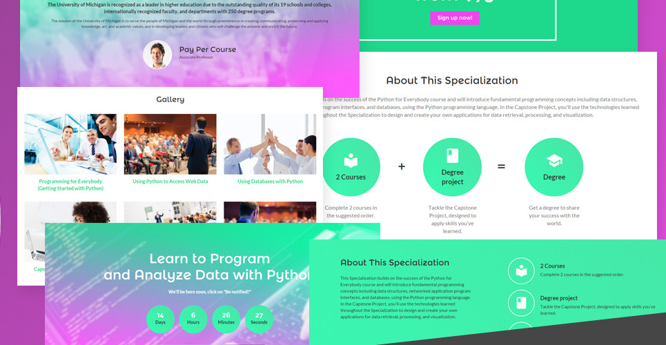 Education Responsive Landing Page Template - TemplateMonster