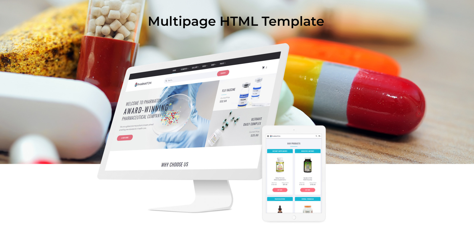 Pharmaton - Drug Store Multipage Modern HTML Template Website Template