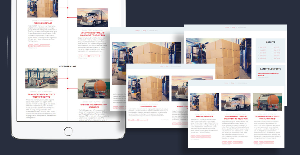 Cargo Multipurpose Transportation site Template