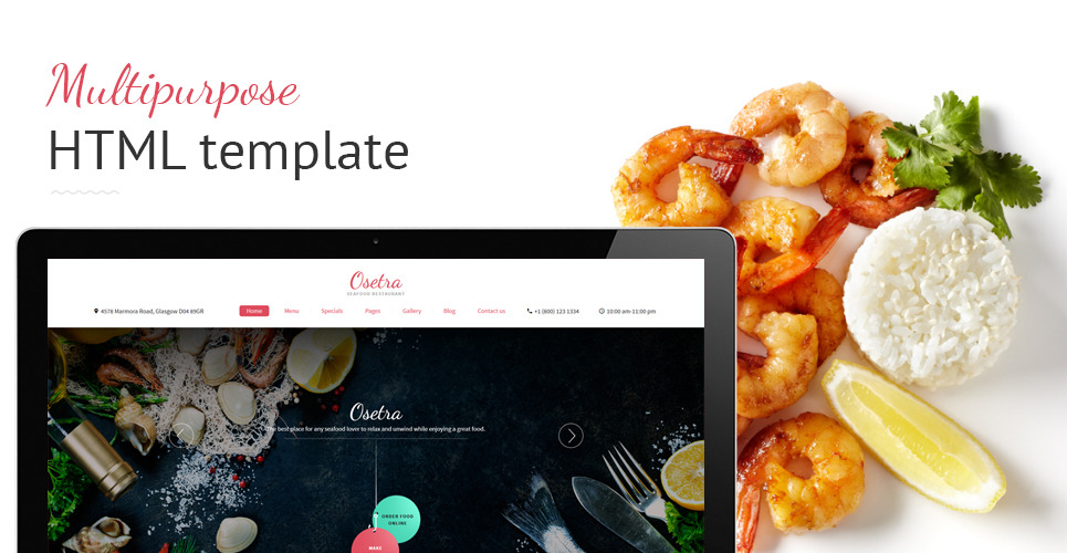Seafood Restaurant Responsive Website Template